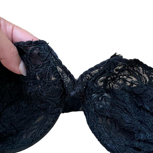 Vintage Christian Dior Black Lace Bra Made in USA Size M/L - Picture 3 of 6